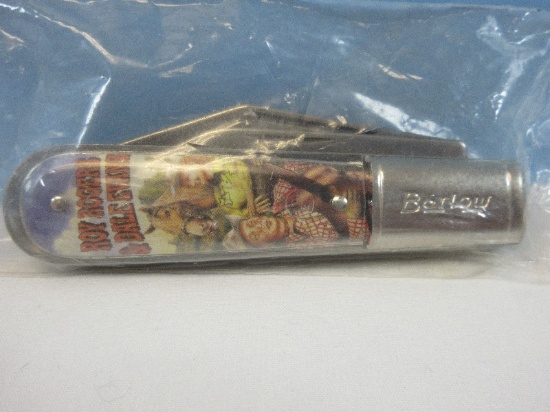 Barlow Pocket Knife "Happy Trails" Design w/Roy Rogers & Dale Evans on Handle Double Blades-