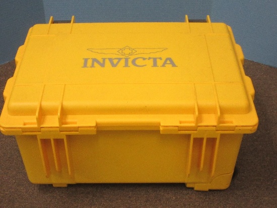 Invicta 50 Slot Yellow Collector Case Designed For Storage & Transporting up to 50 Watches w/