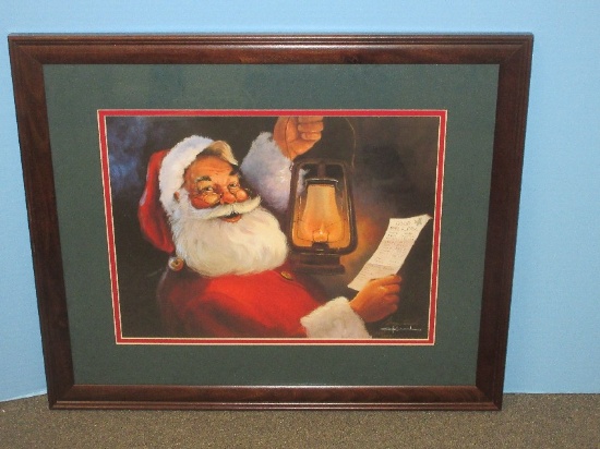 Titled "Santa's List" Adorable Artwork Signed George Kovach Limited 1149/2000 Edition