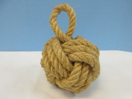 Marseille Knot AKA Monkey's First Jute Rope Knot Spherical Object Door Stopper Retail: $75