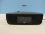 iHome iDL44 FM Clock Radio w/Lighting Dock & USB Port Power Cord