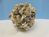 Oyster Shell Decorative Sculpture Sphere - Est. $175-325
