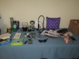 Lot LED Spot Lantern,Mini Lantern,Wall Clock,Drop Cord,Laptop Adapter,Inventers Kit,Stoneware