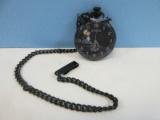 Invicta Character Collection Popeye Black Dial Men's Pocket Watch Fixed Icon Silver Tone