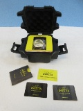 Invicta I-Force Men's New Quartz Wrist Watch Model NO. 22935 Gold Tone Bezel Leather Strap in