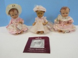 3 Collector Ashton-Drake Galleries Handcrafted Vinyl Dolls Rose of Hope Collection 