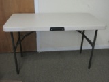 Lifetime 4 Ft. Folding Utility Table w/ Carry Handle Top Approx. 29 1/4
