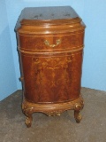 Splendid Antique French Louis XV Style Mahogany Flame Grain Night Stand Dovetail Drawer