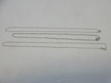 Lot 3 Sterling Silver Delicate Necklace Chains Total Wgt. 3.66 G +/-