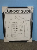 At Home Laundry Room Laundry Care Symbol Chart and Reminder Black Frame New Retail: