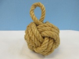Marseille Knot AKA Monkey's First Jute Rope Knot Spherical Object Door Stopper Retail: $75