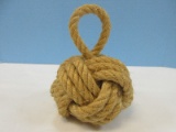 Marseille Knot AKA Monkey's First Jute Rope Knot Spherical Object Door Stopper Retail: $75