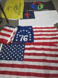 Flags 2 American Flags Nylon 4' x 6' / 5' x 3' Bicentennial '76 Polyester Christian Flag, Spartan