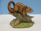 Precious Andrea Bisque Porcelain Chipmunk Collectors Figurine 5 1/4