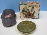 Lot Alladin Ind/ Back in '76 Metal Lunchbox Bicentennial Commemorative (No Handle/Thermos)