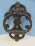 Southern Living Cast Iron St. Charles Door Knocker Scroll Work Design-NIB Antique Patina