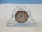 Signed Crystal Giftware Collection Mini Wharton Mantel Clock Gold