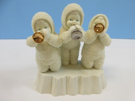 Department 56 Snowbabies Winter Celebration 1998 "Three Tiny Trumpeters" 5 1/4"