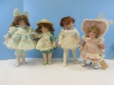 4 Porcelain Collector Dolls Kathy Hippensteel 
