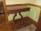 Splendid American Empire Console/Flip Top Game Table Mahogany Lyre Harp Shape Pedestal