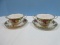 4pc. Set Royal Albert Bone China Old Country Roses Pattern Double Handle Bouillon Soup Cups &