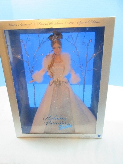 Collector Edition Mattel Barbie Doll Holiday Visions Winter Fantasy Collection First in Series