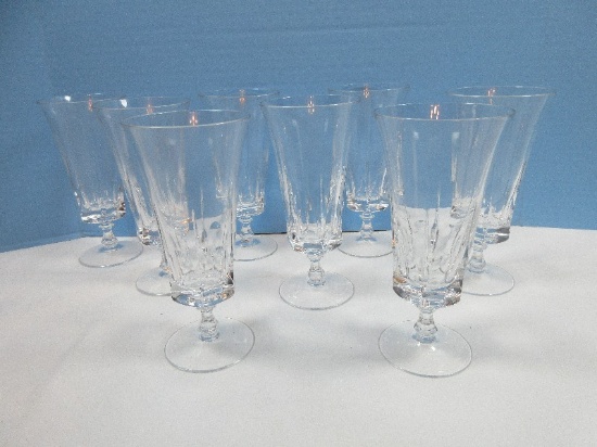 Set of 8 Gorham Cut Crystal Cathedral Pattern 6 3/8" Wine Glasses, Circa 1969-80- Est. $145
