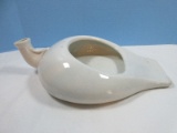 Unique Find! Early Porcelain Slipper Bedpan Collectible- Approx 15