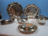 Silverplate Repro Paul Revere Footed 9 1/8