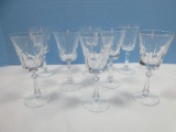Set of 8 Gorham Cut Crystal Cathedral Pattern 6 3/8