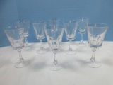 Set of 8 Gorham Cut Crystal Cathedral Pattern 7 1/4