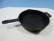 Cast Iron Skillet Frying Pan w/Helper Handle Double Pour Spouts- 10 1/2