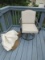 Swivel Cast Aluminum Patio Arm Chair w/Cushions & Cover Mediterranean Clover Leaf Lattice