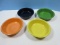Set of 4 Homer Laughlin China Co. Fiesta Ware Coupe 5 5/8