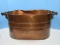 Early Copper Wash Tub/Boiler Pot w/Wooden Handles Anaconda-  Made in Canada