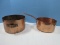 Lot Large Copper Pot/Sauce Pan w/Copper Handle 4 1/2