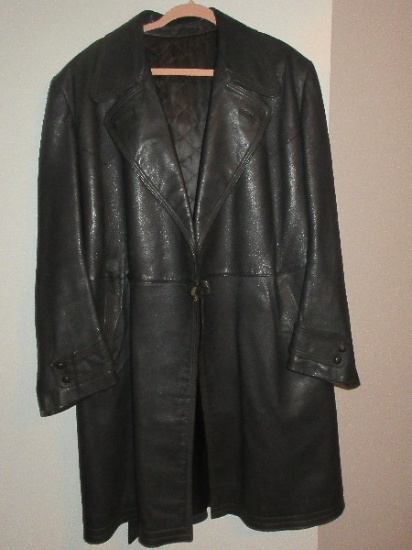 RARE FIND WWII Genuine Luftwaffe Officers Leather Trench Coat Military Collector Item! $800