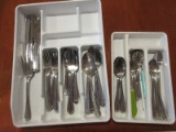 Lot Misc Stainless Flatware & Serving Utensils Oneida, Ice Teaspoon, Spoons, Forks, Knives etc.