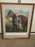 James Ewell Brown Stuart Major General, CSA Confederate States Army Portrait w/Horse Offset