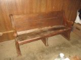 Early Church Pew Traditional Design Curved Lines Simplistic Design- 33