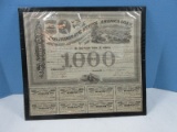1863 Confederate States of America $1,000 Dollars Loan Bond w/Attached Coupons- Est. $175-200