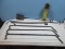 Lot 6pc Fireplace Tool Set Wrought Iron w/Spiral Loop Handles
