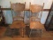 Pair Traditional Oak Ornamented Pressed Spindle Side Chairs