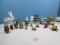 Lot Misc Owls, Bunny Rabbit Figurines Lenox Fine Porcelain American Goldfinch, Lefton China