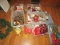 Lot Misc Christmas Ornaments, Blown Glass, Studio Art Glas Mosaic, Faux Pheasants, Cherubs,