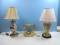 Lot Vintage French Style Rotary Dial Telephone, Resin Cherub Angel Figural Accent Lamp 17