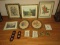 Lot Fine Artwork Points Still Life Botanical, Scenic Landscape, Bunny Rabbit, Camellia Lithograph,