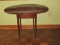 Pembroke Style Mahogany Crop Leaf End Table w/Dovetail Drawer on Tapered Legs