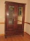 Early Acme Furniture Co. Double Mirror Panel Doors Wardrobe/Armoire w/2 Base Drawers