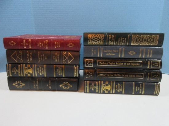 Collector Set of 7 The Waston Press Books Bound in Genuine Embossed Leather The Library of